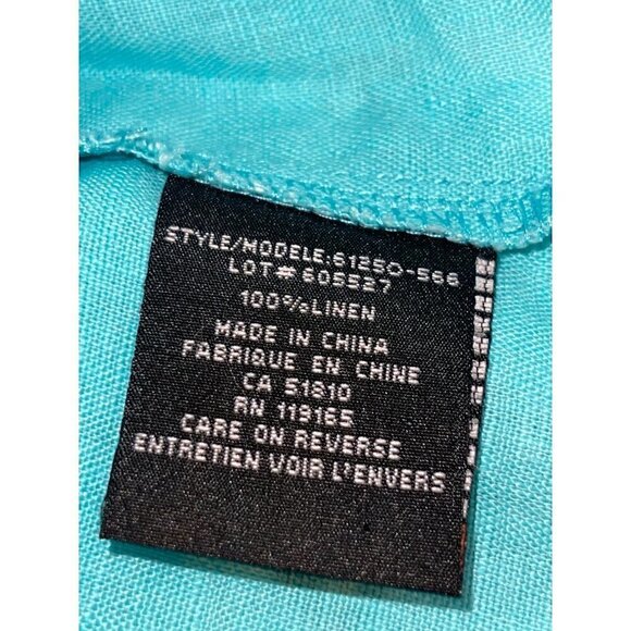 Tribal Women's Light Linen Career Work Teal Jacket Size 12 - Picture 12 of 12